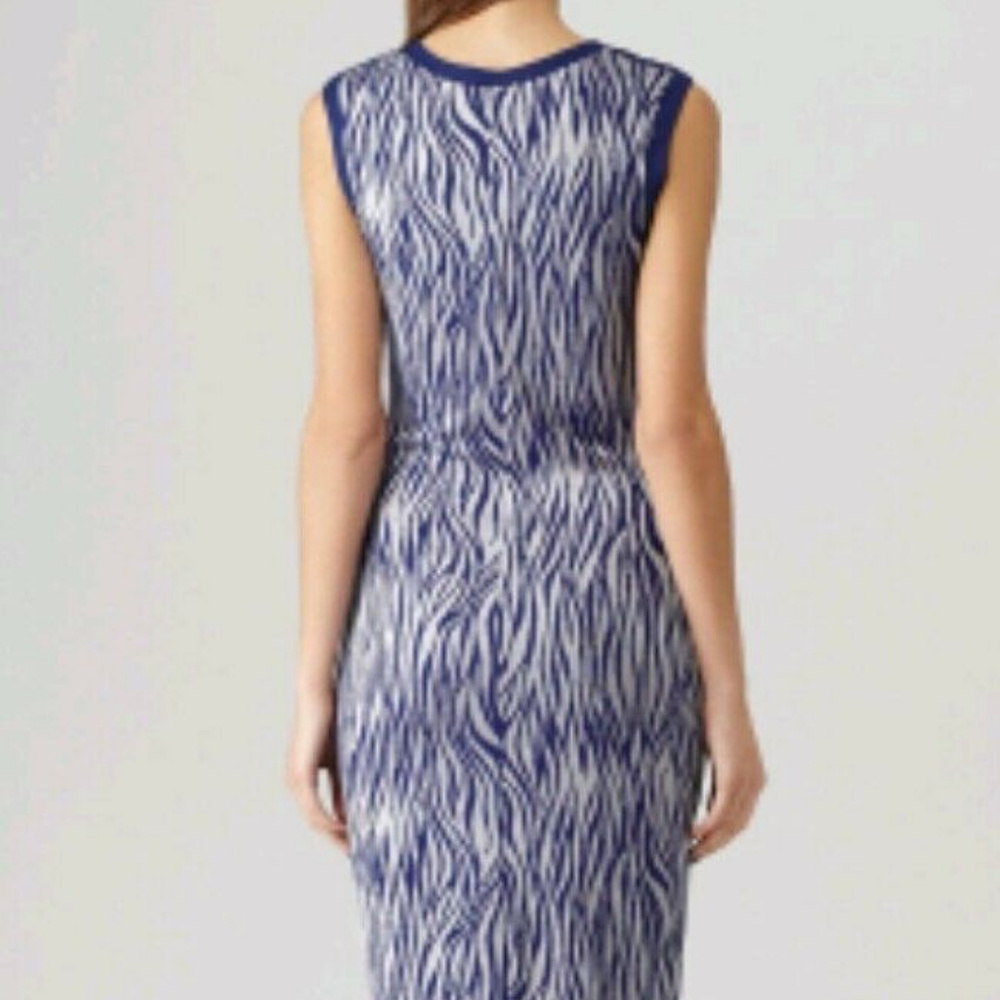 Reiss Tiger Print Sleeveless Sheath Dress 4 New - Picture 3 of 8